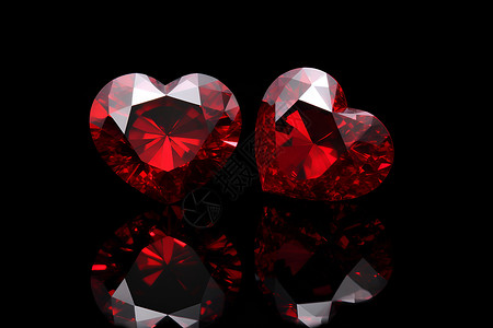 爱心水晶红宝石之恋背景
