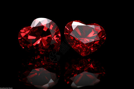 爱心水晶心形钻石背景