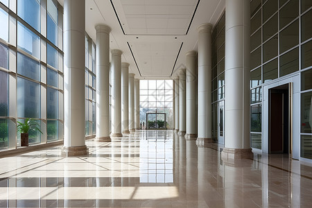 公司大厅中的柱子背景图片