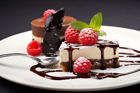 精美蛋糕素材精美的巧克力蛋糕背景