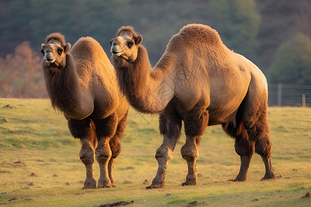 行走的野生骆驼背景图片