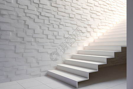白墙和楼梯背景图片