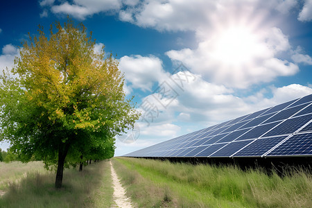 太阳能电池板背景图片