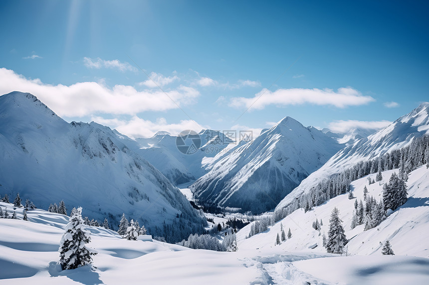 高山白雪图片