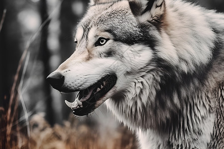 野外的狼背景图片