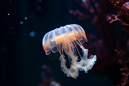 美丽的水母海洋野生动物高清图片