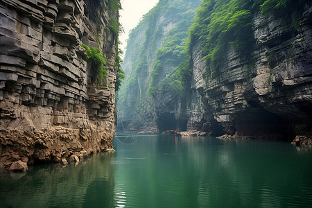 巫山峡谷河流地貌高清图片