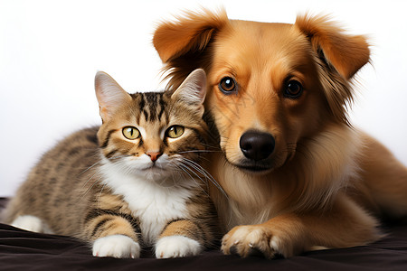 小狗和小猫背景图片