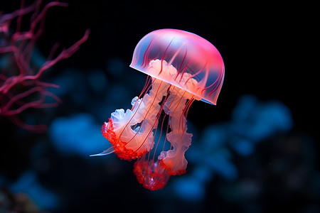 世界海洋日水母水母生物背景