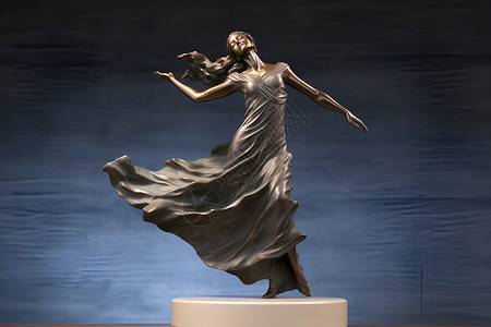 青铜女性雕塑背景图片