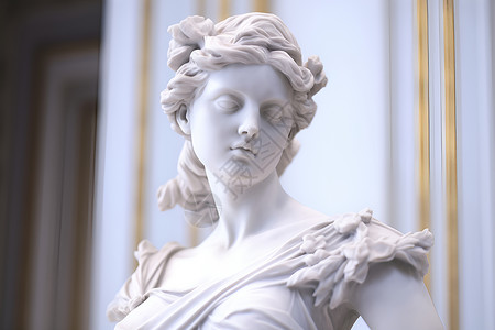 古典女子雕塑背景图片