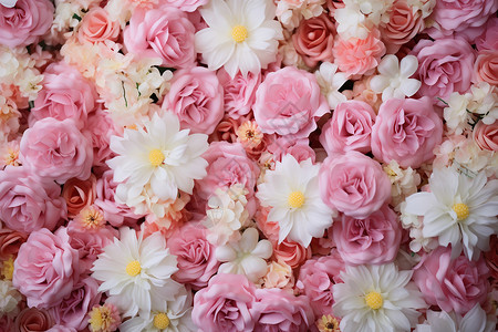 粉白花束背景背景图片