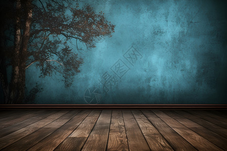 木质地板的房间背景图片