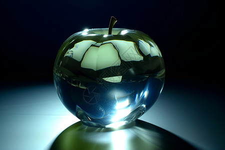 一颗水晶苹果设计图片