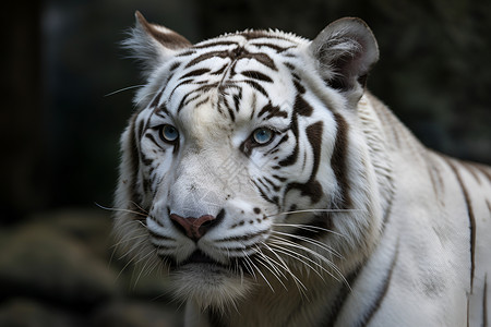 动物园的白虎背景图片