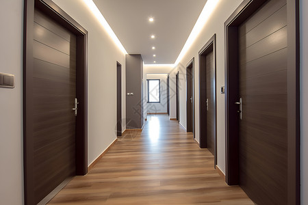 现代公寓的走廊背景图片