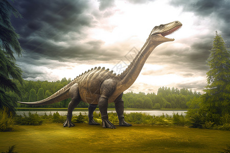 自然的恐龙奇观背景图片