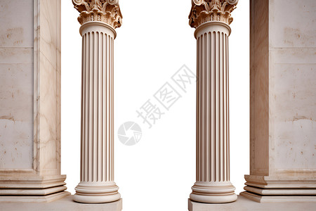 大理石之间的两根柱子背景