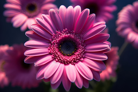 粉红色的炫丽花朵背景图片