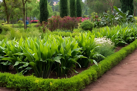绿色花园背景图片