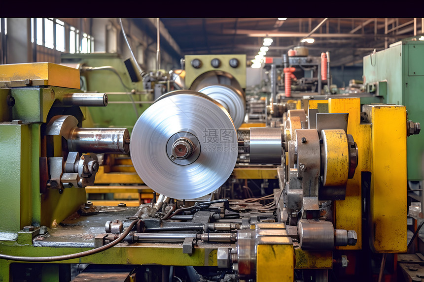 机械工厂中一台机器图片