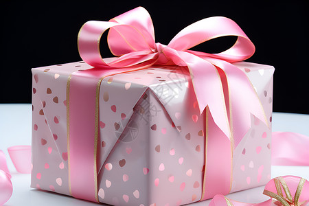 粉红色的礼盒背景图片