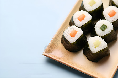 美味的日本寿司背景图片