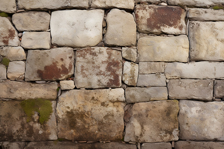 粗糙的石墙背景图片