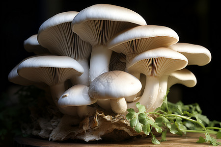 新鲜的蘑菇背景图片