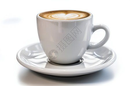咖啡的心形图案背景图片