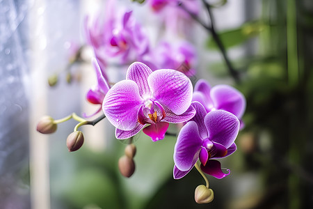 紫色的兰花花语之美背景