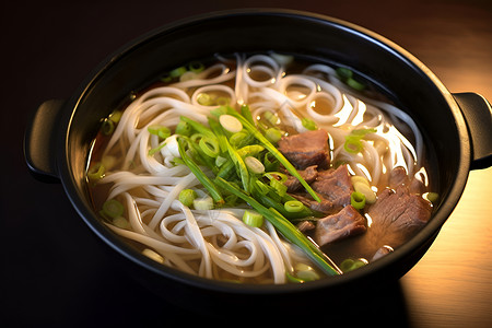 拉面汤鲜香满溢的面食背景