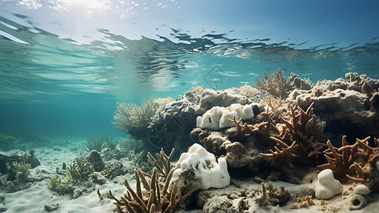 海水下的环境背景图片