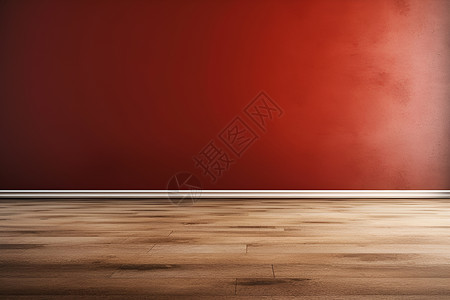 红墙与木地板背景图片