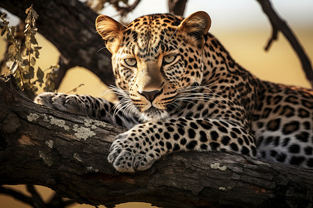 休息的斑点豹高清图片