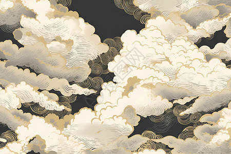 金色和米色的云纹背景图片