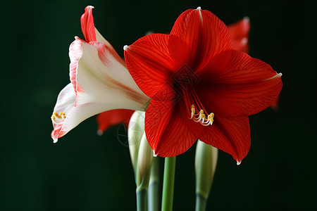 绚丽的红色花朵背景图片