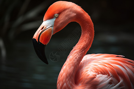 红色的火烈鸟背景图片