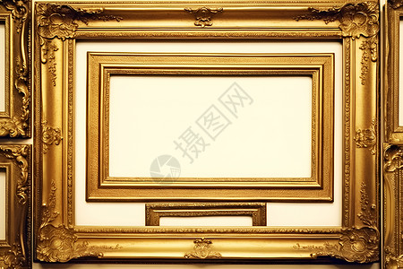 装饰的金色画框高清图片