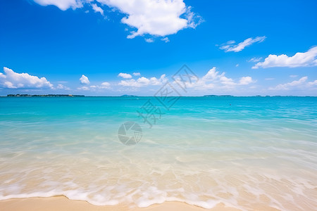蔚蓝的海洋风景背景图片