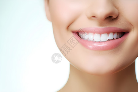 微笑的女性牙齿背景图片