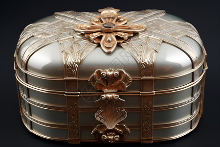 金属珠宝盒背景图片