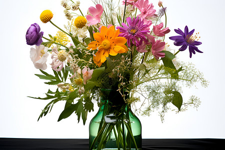 五彩斑斓的花束背景图片