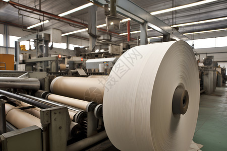 巨型纸卷生产中高清图片