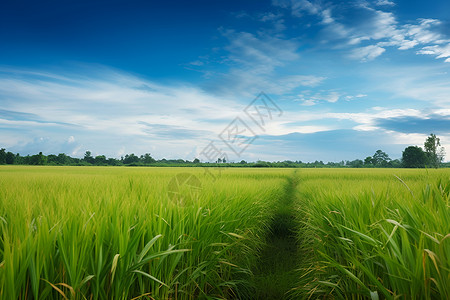 农田与蓝天背景图片