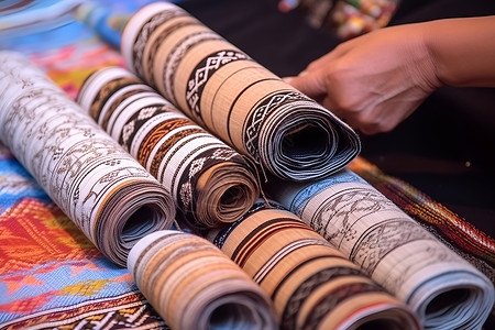 传统手工艺布料背景图片