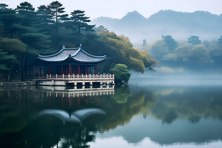 中国古典园林背景图片