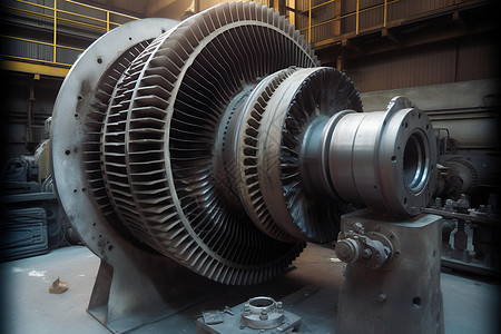金属工厂中的一个巨大机器高清图片