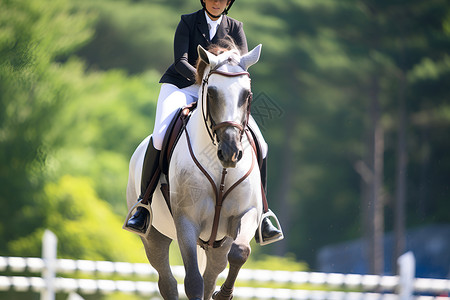女子骑马运动骑术高清图片