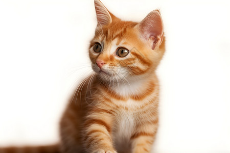 可爱的小橘猫背景图片